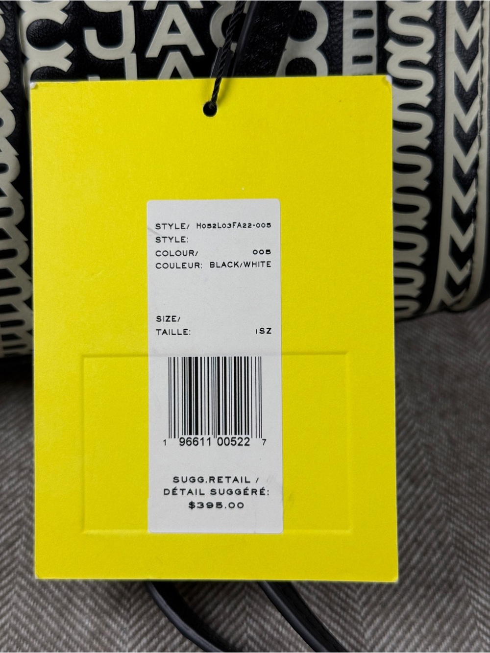 Marc Jacobs Monogram Leather Crossbody Tote Bag in White & Black - Picture 14 of 16